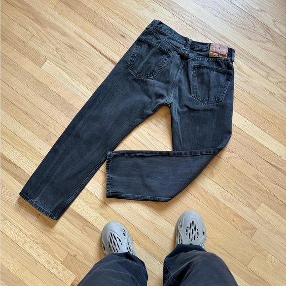 Vintage 90s Levi's 501 Ash Gray Denim Jeans - Picture 2 of 9